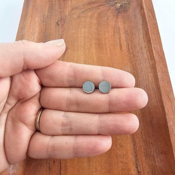 Luxe Circle Studs - Silver