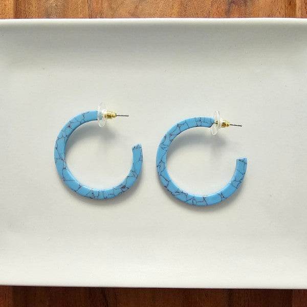 Camy Hoops - Turquoise
