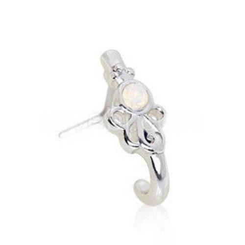 316L Stainless Steel Synthetic Opal Ribbon L Bend