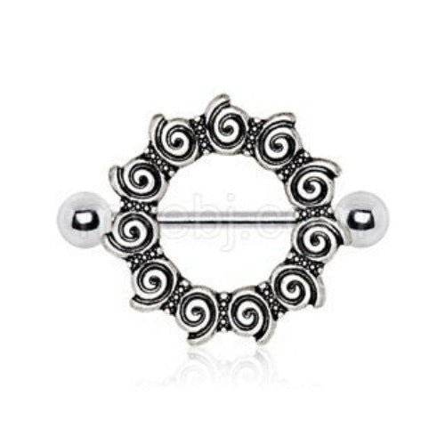 316L Stainless Steel Antique Tribal Multi-Spiral