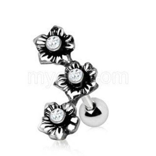 316L Stainless Steel Triple Flower Cartilage