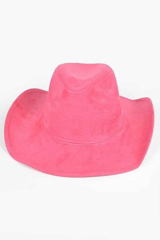 Faux Suede Cowboy Hat