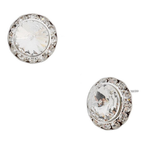 Timeless 15mm Diamond Cut Rondelle Stud Earrings