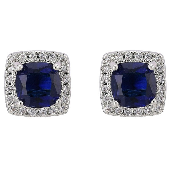 Timeless 11mm Square Cut Cubic Zirconia Stud