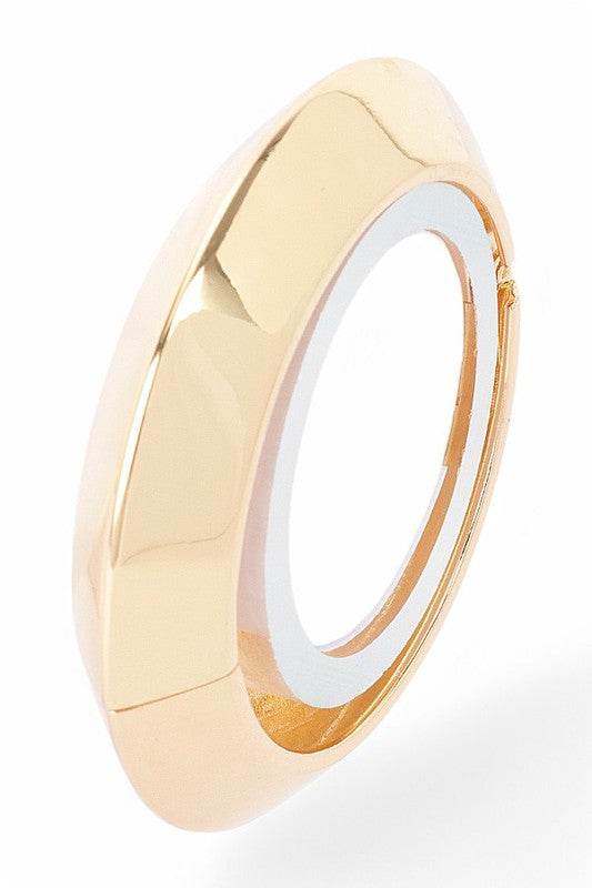 Iconic Shiny Metal Hinged Bangle