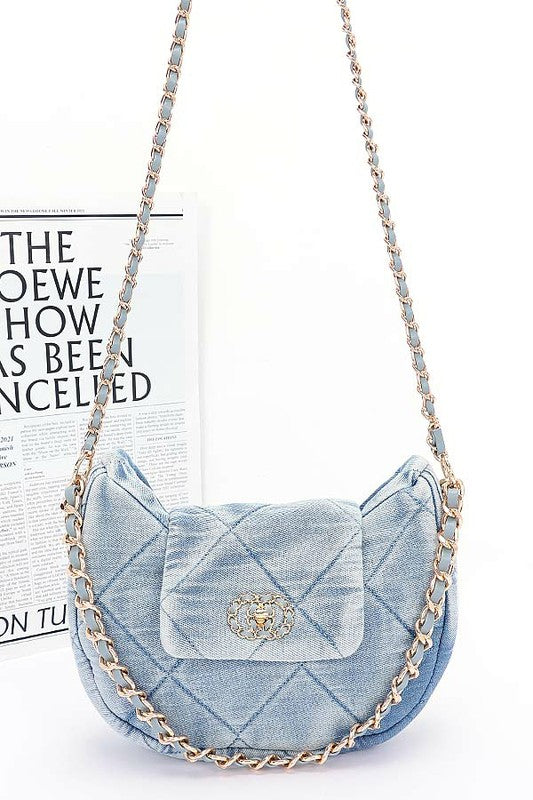 Quilted Denim Fashion Shoulder Bag