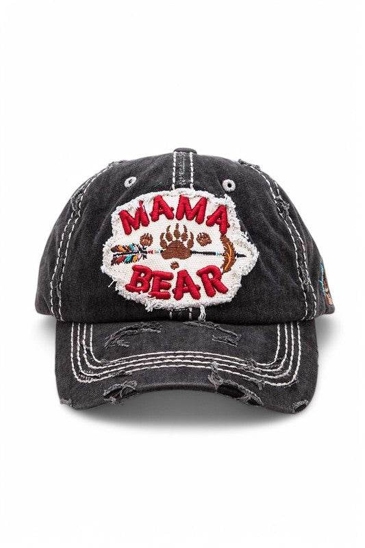 MAMA Bear Embroidered Vintage Cotton Cap