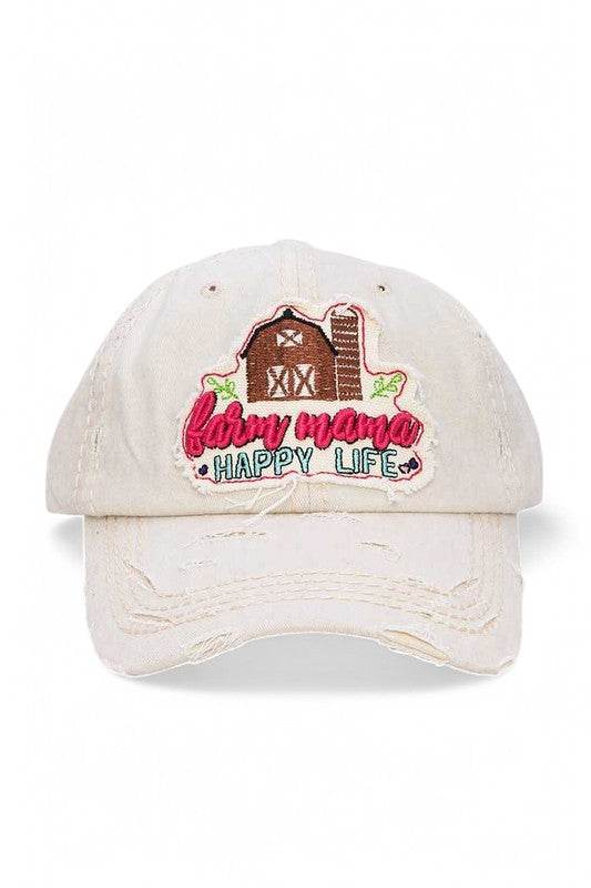 Happy Farm Mama Vintage Cotton Cap