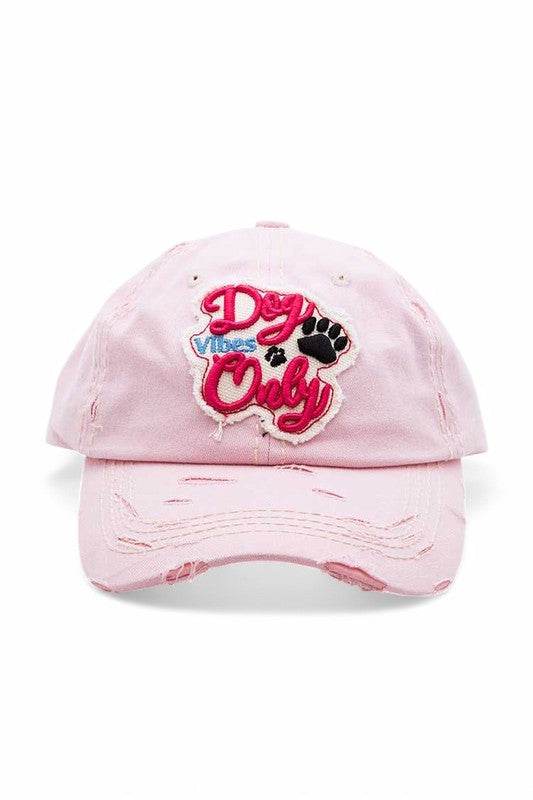 Dog Vibe Only Embroidered Vintage Cotton Cap