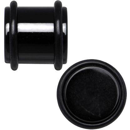 1/2 Black Acrylic Straight Plug Pair