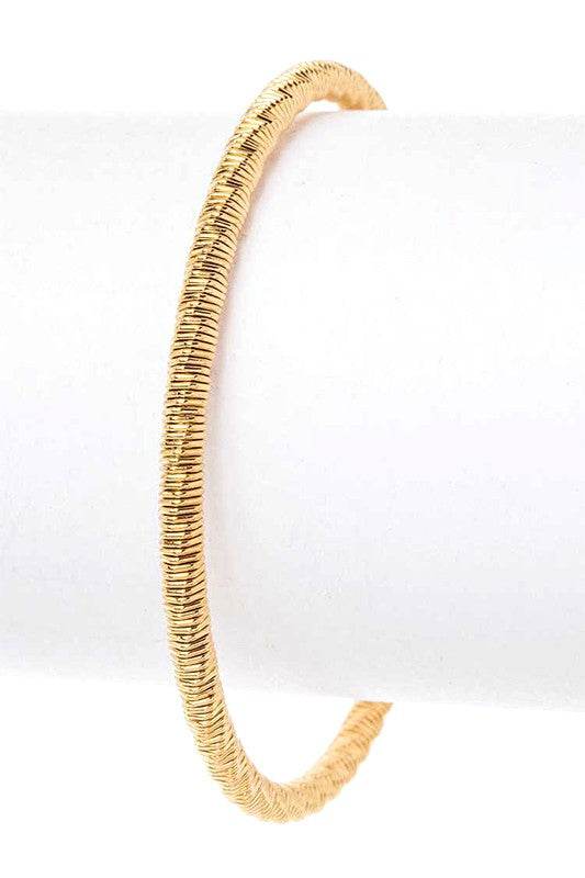 Textured Stainless Steel Adjustable Cuff Bangle