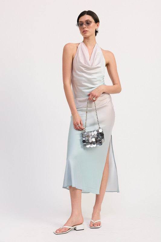 BIAS HALTER NECK TOP