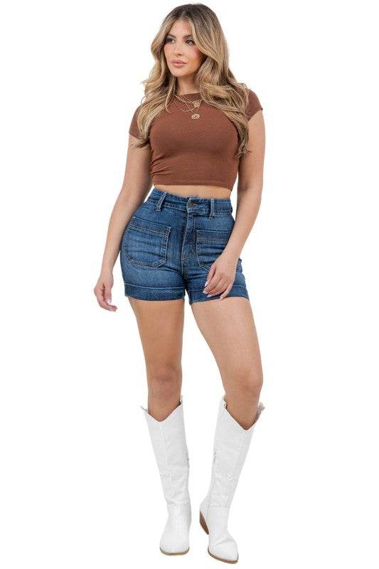 Willow Denim Short in Dark Wash