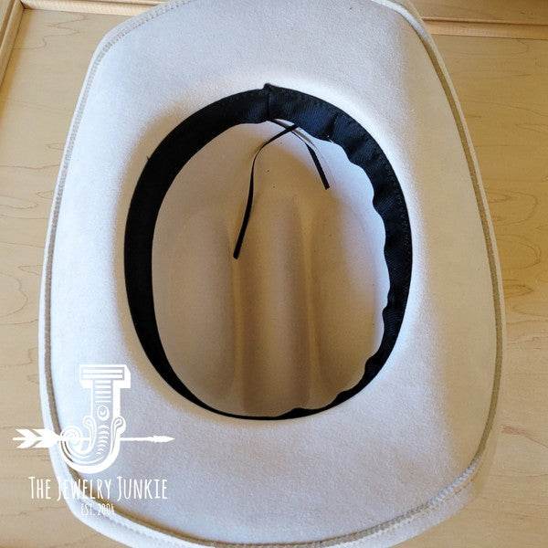 Tan Hide w/Turq Slab Leather Band Choice Hat