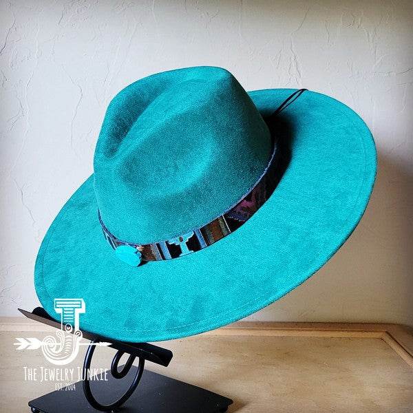 Magenta Navajo Turq Slab Leather Band Choice Hat