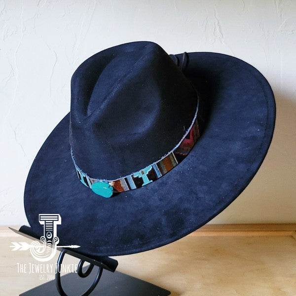 Magenta Navajo Turq Slab Leather Band Choice Hat
