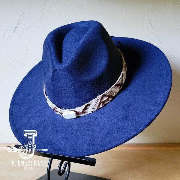 Gold Aztec Turq Slab Leather Band Choice Hat