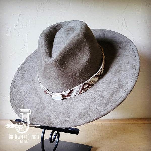 Gold Aztec Turq Slab Leather Band Choice Hat