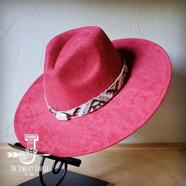 Gold Aztec Turq Slab Leather Band Choice Hat