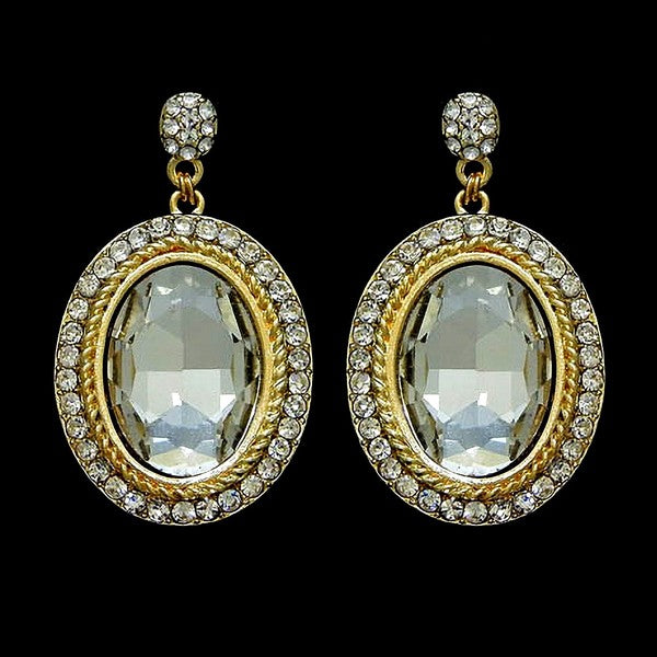Elegant Bold Baroque Rhinestone Earrings