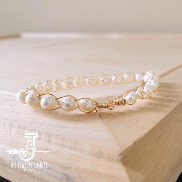 Genuine Freshwater Pearl Beaded Wire Wrapped