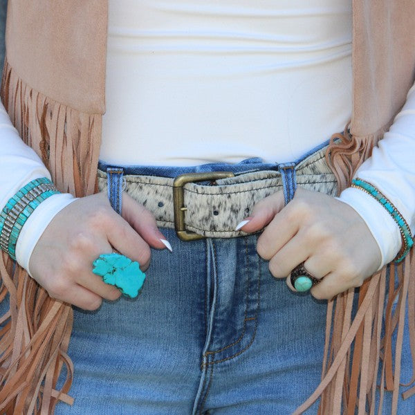 xxWoven Turquoise & Bronze Stacked Stone Bracelet
