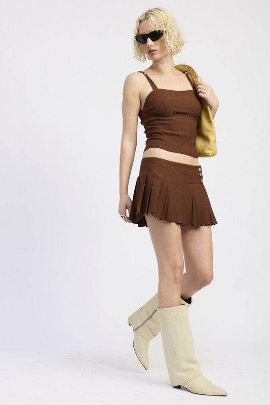 RING STRAP CORSET TOP