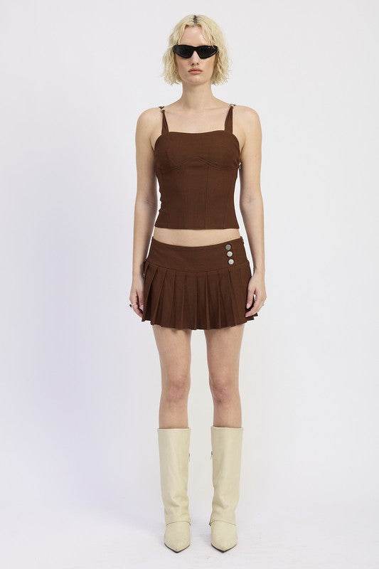 RING STRAP CORSET TOP