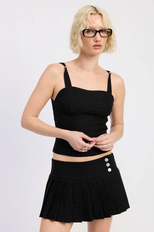 RING STRAP CORSET TOP
