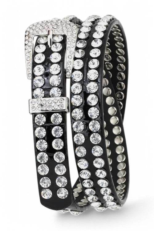 Double Row Crystals Belt