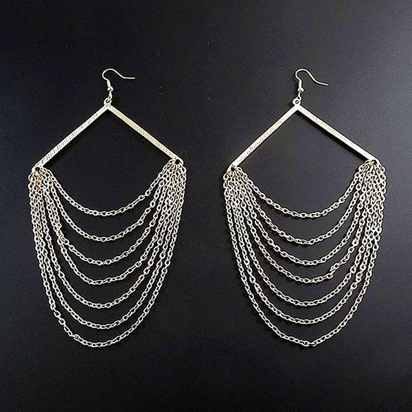 Multi Layered Chain Loose Dangle Earrings