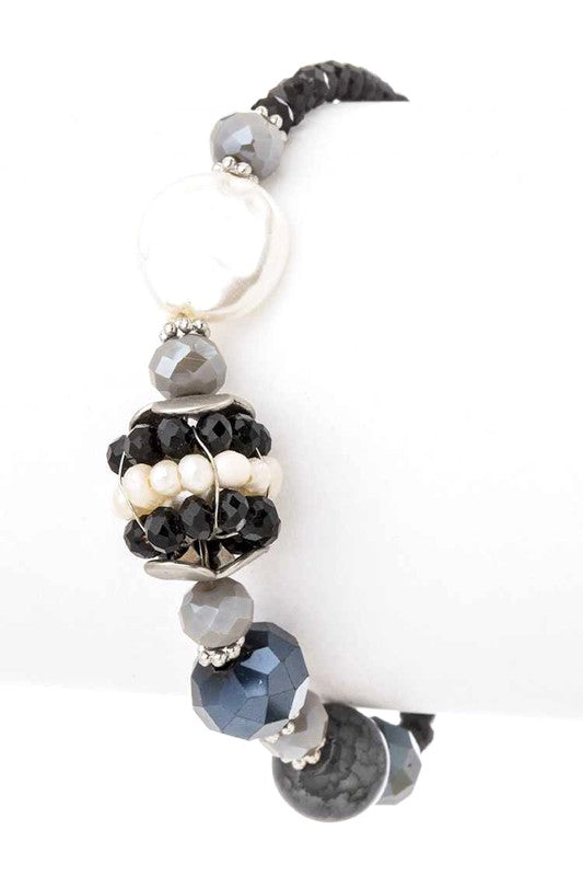 Crystal Beaded Stretch Bracelet