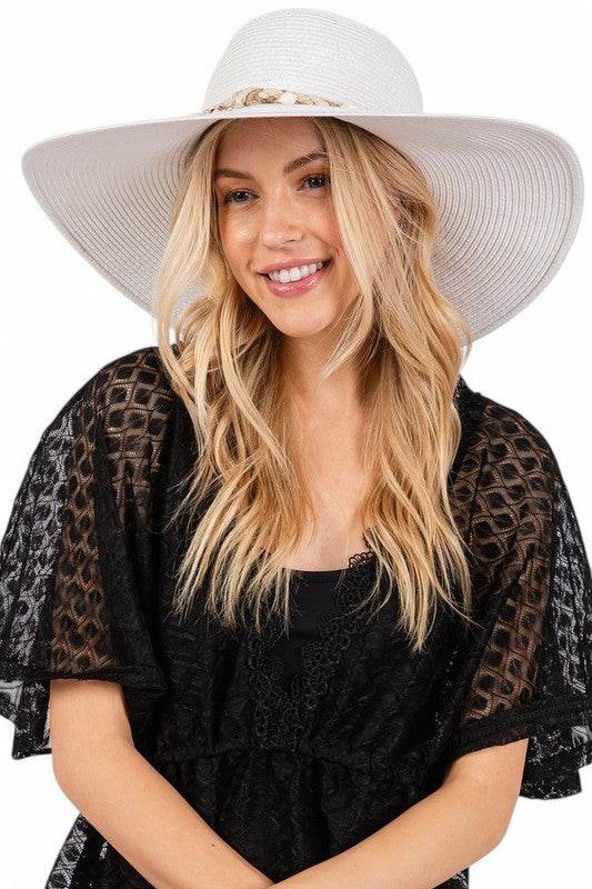 Sea Shell Rope Hat Band Floppy Sun Hat