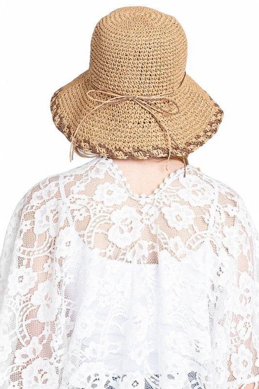 Crochet Straw Bucket Hat