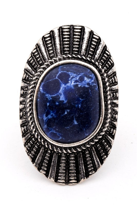 Western Statement Stone Ring