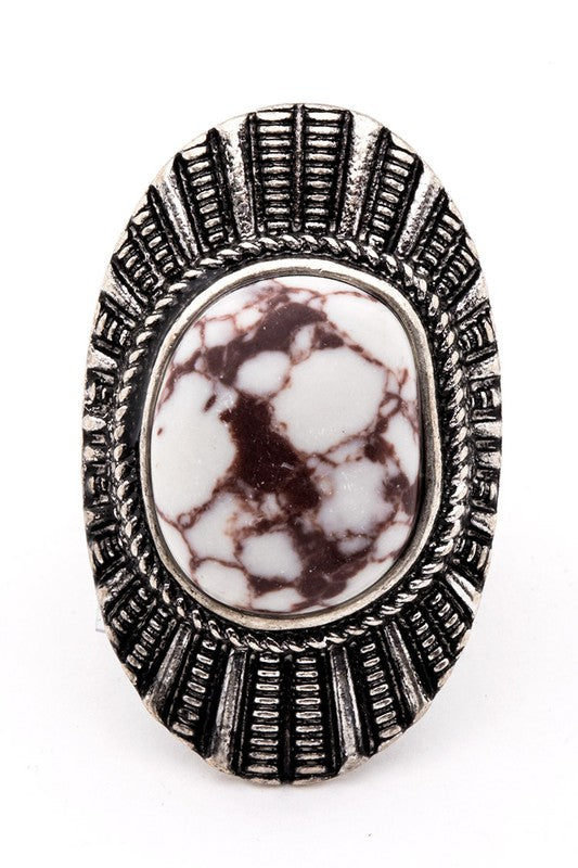 Western Statement Stone Ring