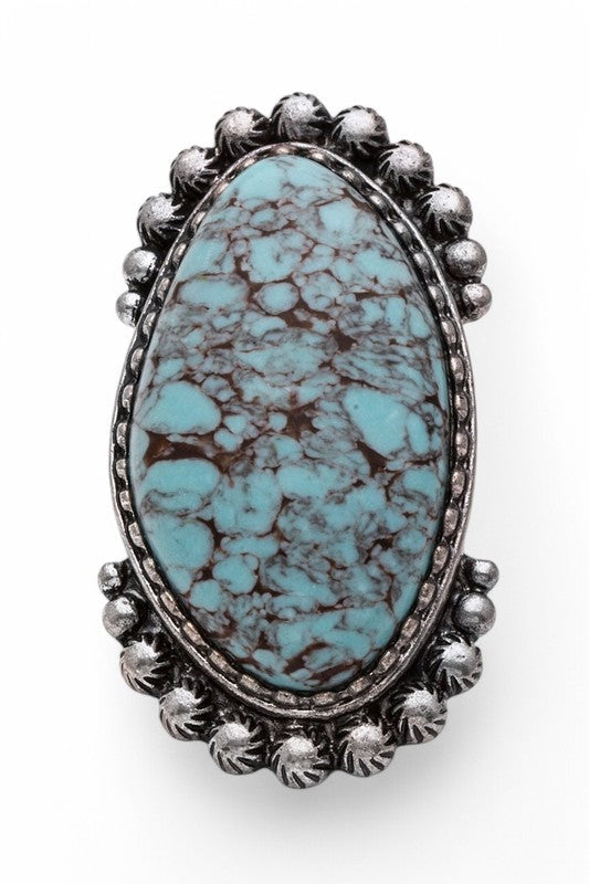 Large Stone Stretch Ring
