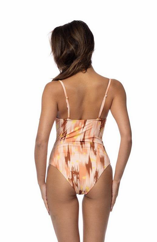 PRINTED UNDERWIRE ONE PIECE SWIMSUIT
