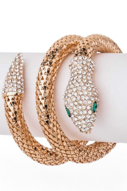 Crystal Snake Wrap Around Bracelet