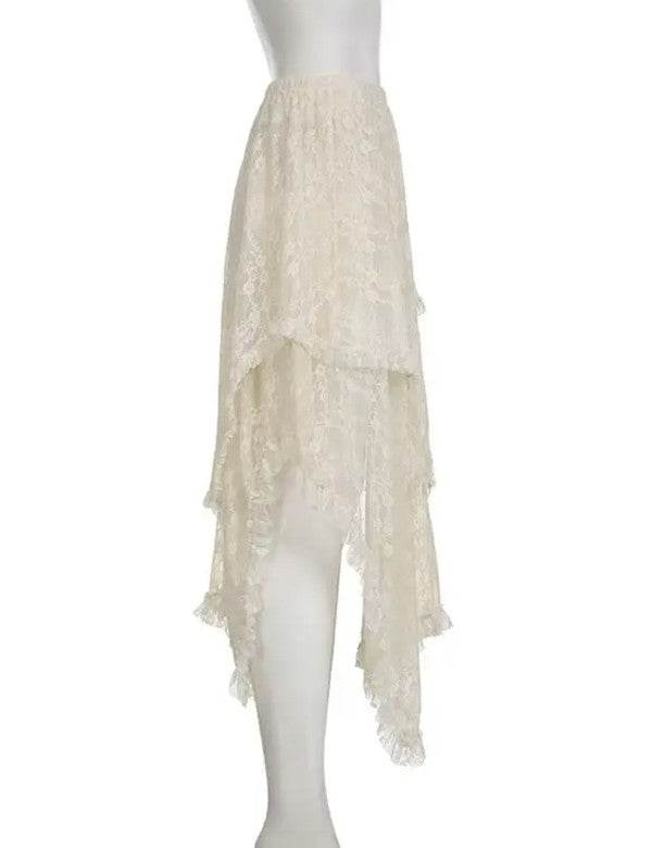 Lace tiered skirt