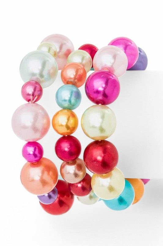 Mix Pearl Stretch Bracelet Set
