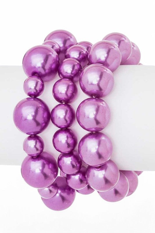 Mix Pearl Stretch Bracelet Set