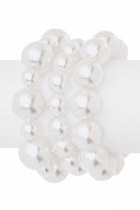 Mix Pearl Stretch Bracelet Set