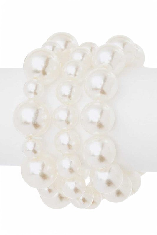 Mix Pearl Stretch Bracelet Set