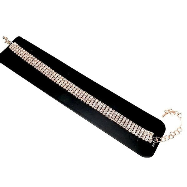 2.5mm 4 Fixed Row CZ Bracelet