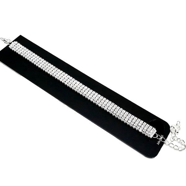2.5mm 4 Fixed Row CZ Bracelet