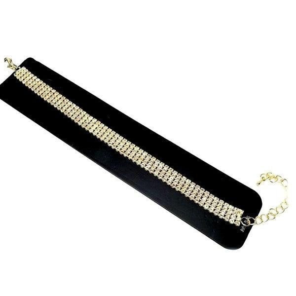 2.5mm 4 Fixed Row CZ Bracelet