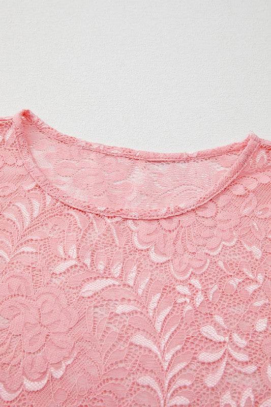 Blossom Floral Lace Sheer Long Sleeve Top