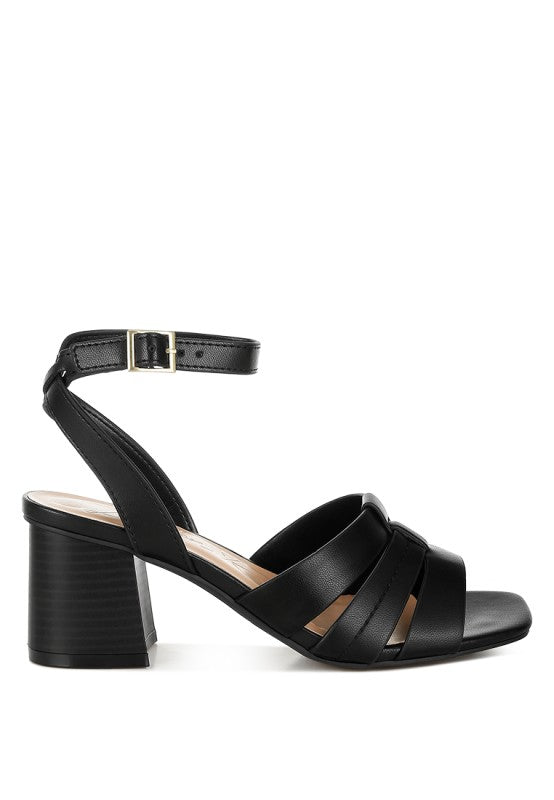 Signora Pin Buckle Ankle Strap Sandals