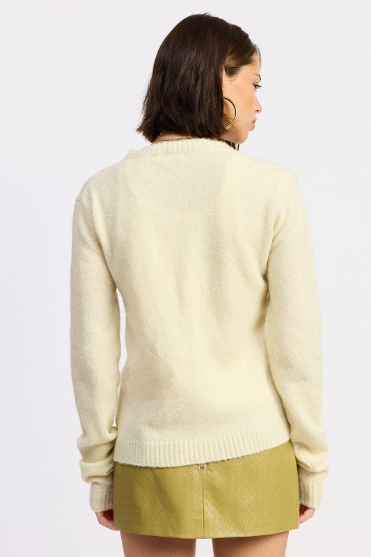 FITTED BUTTON UP CARDIGAN